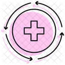 Recuperacao Medica Cor Sombra Icone Linha Fina Icon