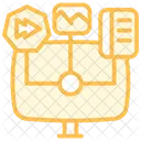 Icone De Linha Duotonica De Recursos Educacionais Icon