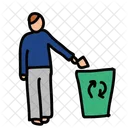 Recyceln Wortlich Mann Icon