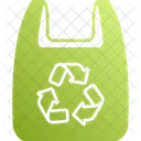 Recycelte Plastiktüte  Symbol