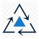 Triple Recycle Triangle Icon