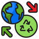 Recycle Earth Recycle Globe Global Transfer Icon