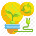 Recycle Green Energy Green Energy Bulb Icon