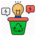 Recycle Lightbulb Bulb Reprocess Bulb Renewable Icon