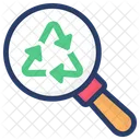 Recyclinganalyse Recyclinguberwachung Recyclingerkundung Symbol