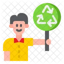 Recycling Board Mann Zeichen Symbol