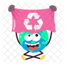 Recycling Stickers Renewable Stickers Environment Pollution Icon