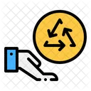 Hand Recycle Recycling Icon