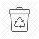 Recycling Of Garbage Linear Style Icon Icon