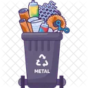 Recycling preparation for metal waste  Icon
