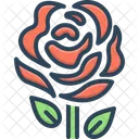Red Rose Bloom Icon