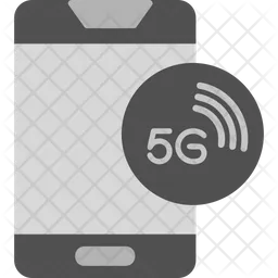 Red 5 G en teléfono inteligente  Icono