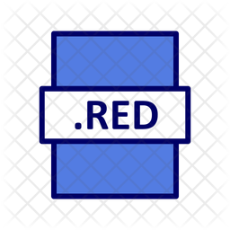 Red Icon - Download in Colored Outline Style