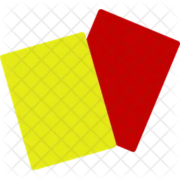 Red and Yellow Card Football  Icon