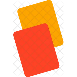 Red and Yellow Card Football  Icon