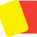 Red and Yellow Football Card  Icon