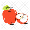 Malus Red Apple Fresh Fruit Icon