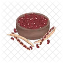 Red Bean Nut Seed Icon