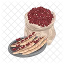 Red Bean Nut Seed Icon