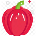 Red Bell Pepper Red Paper Capsicum Icon