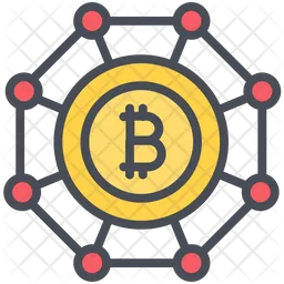 Red bitcoin  Icono