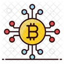 Red Bitcoin Red De Criptomonedas Red Social Financiera Icono