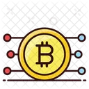 Red Bitcoin Moneda Digital Criptomoneda Icono