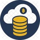 Red Bitcoin Mineria En La Nube De Bitcoin Bitcoin En La Nube Icono