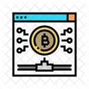 Red bitcoin  Icono