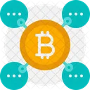 Red Bitcoin Red Compartir Icon