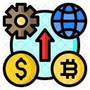 Red Bitcoin Red Comunicacion Icono