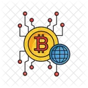 Red bitcoin  Icono