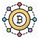 Red Bitcoin Criptomoneda Bitcoin Icono