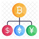 Red Criptografica Red Bitcoin Conexion Criptografica Icono
