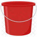 Red Bucket Pail Tub Icon