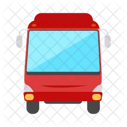Red bus front  Icon