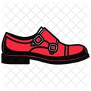 Red Cap Toe Monk Shoes  Icon