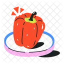 Sweet Pepper Red Capsicum Red Paprika Icon