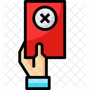 Red Card Warning Remove Player Icon