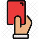 Red Card Foul Penalty Card Icon