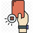 Red Card Out Soccer Foul Icon