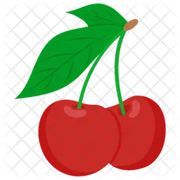 Red cherry fruits  Icon