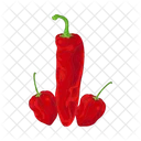 Red Chili Pepper Vegetable Organic Icon