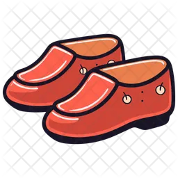 Red Clogs Shoes  Icon