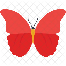 Red Cracker Butterfly  Icon