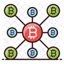 Red De Criptomonedas Bitcoin Criptomoneda Icono