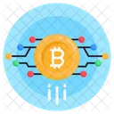 Red Bitcoin Red Monetaria Red Financiera Icon