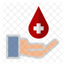 Red Cross Blood Drop Healthcare Icon