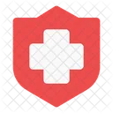 Red cross shield Icon