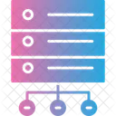 Red De Bases De Datos Central Conexiones Icono